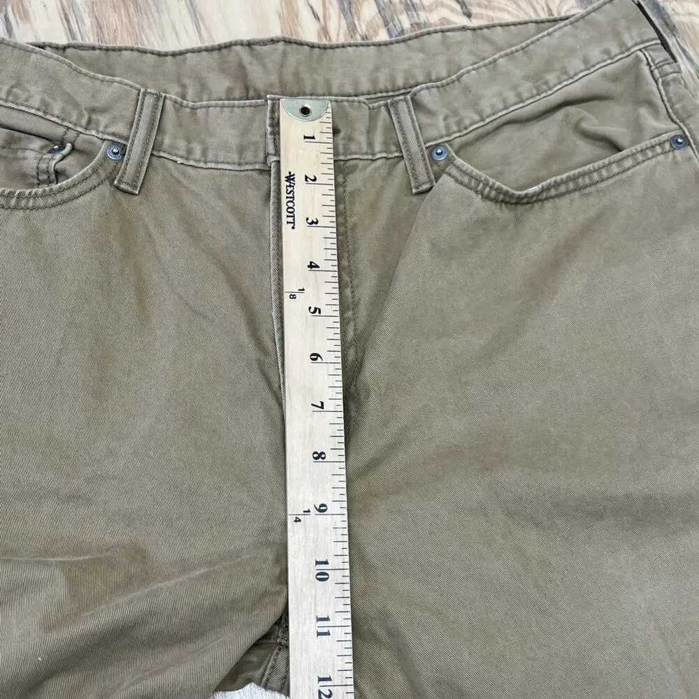 Levis 514 Jeans Mens 38X32 (36X31) Khaki Tan Straight Leg 100% Cotton Chino